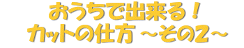 おうちで出来る! 胎毛カットの仕方
